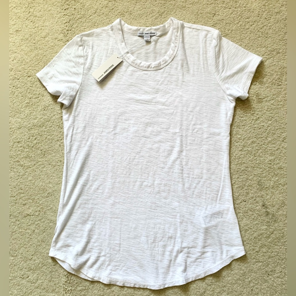 NWT/ James Perse Comfy Crew Neck T-Shirt, size 1, White, brand new with tag